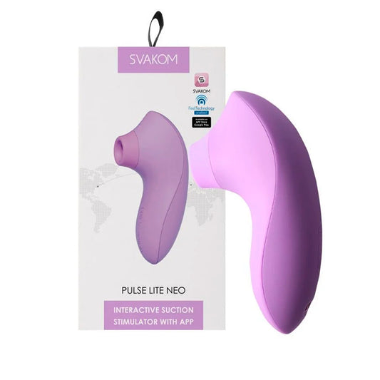 Vibrador e Sugador Pulse Lite Neo Lilas Svakom