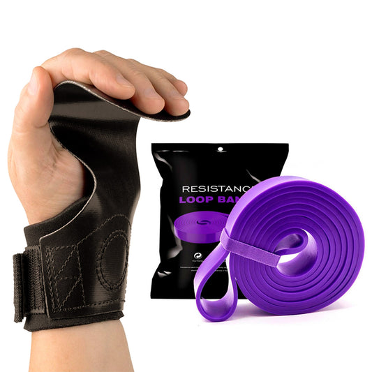 Kit Hand Grip CF Skyhill Cross e Super Band Roxo Forte 45kg