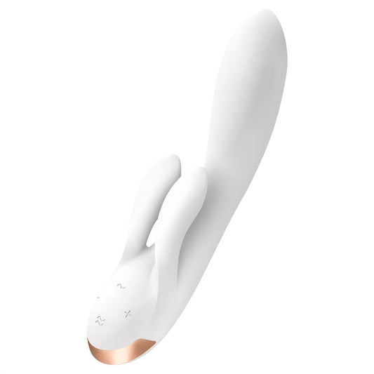 Vibrador Coelhinho Satisfyer Double Flex App Branco