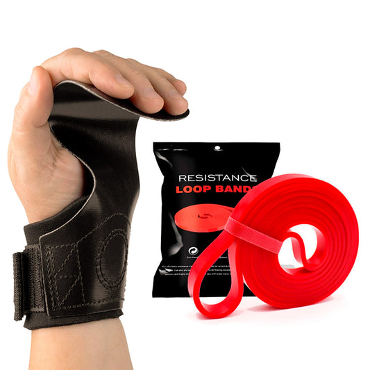 Kit Hand Grip Competition Skyhill e Super Band Vermelho 20kg