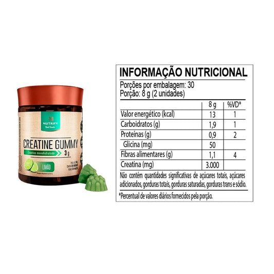 Creatine Gummy Limão 60 Gomas Nutrify