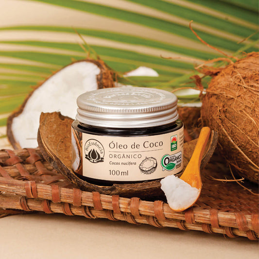 Óleo Vegetal de Coco Orgânico para Pele e Cabelo 100ml