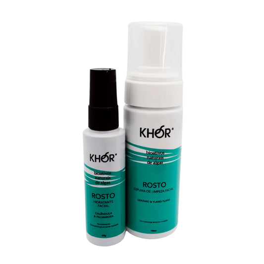 Kit Espuma de Limpeza e Hidratante Facial  Khor