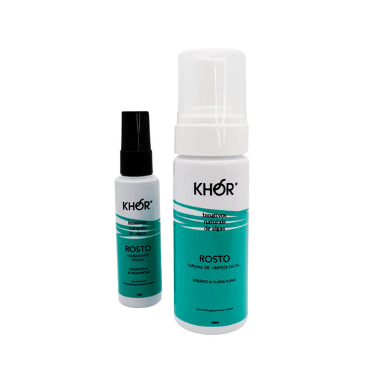 Kit Espuma de Limpeza e Hidratante Facial  Khor