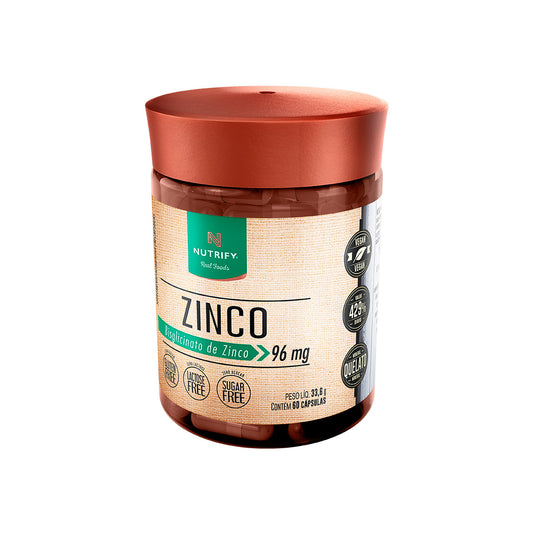 Zinco Nutrify Bisglicinato de Zinco 60 Cápsulas