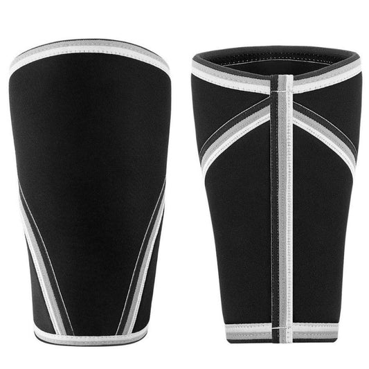 Kit Joelheira Neoprene 7mm Preta e Corda Speed Aço Preta