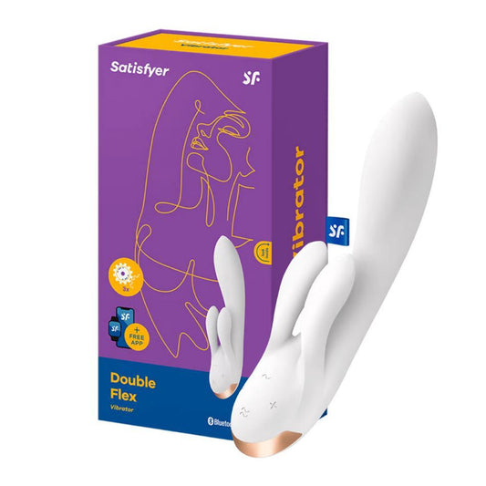 Vibrador Coelhinho Satisfyer Double Flex App Branco