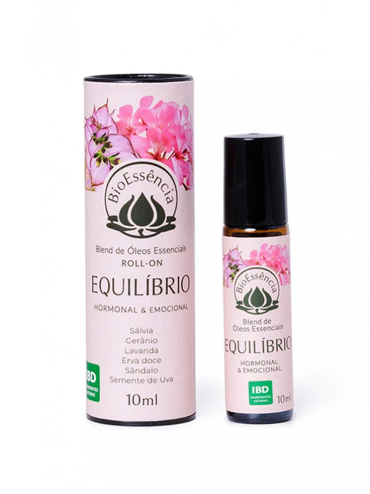 Blend Equilíbrio Roll on Com Óleos Essenciais Natural 10ml BioEssência