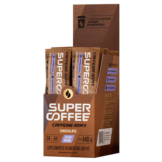 SuperCoffee TO GO 14 Sachês Energia e Foco Caffeine Army 10g