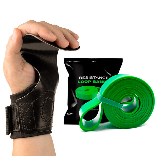 Kit Hand Grip CF Skyhill Cross e Super Band Verde Forte 75kg