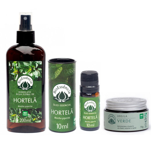 Kit Aromaterapia Frescor Hortelã + Argila Esfoliante Verde